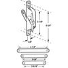 Prime-Line Jalousie Operator, Reversible, With Three Link Arms, Aluminum Finish Single Pack H 3557